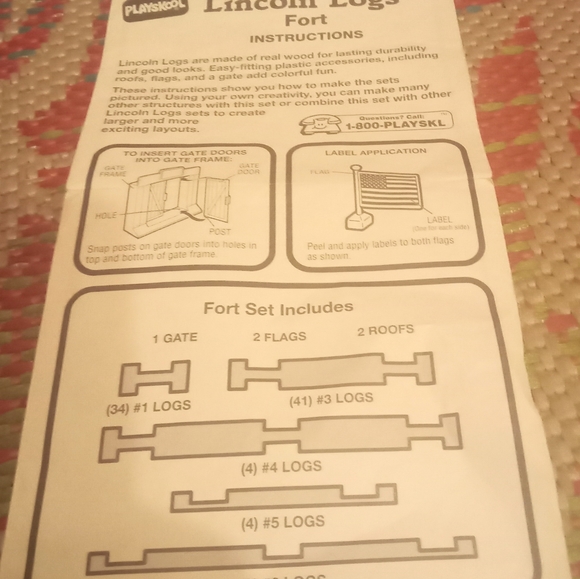 P**Vintage Hasbro Lincoln Logs, 103 pieces - Picture 7 of 10